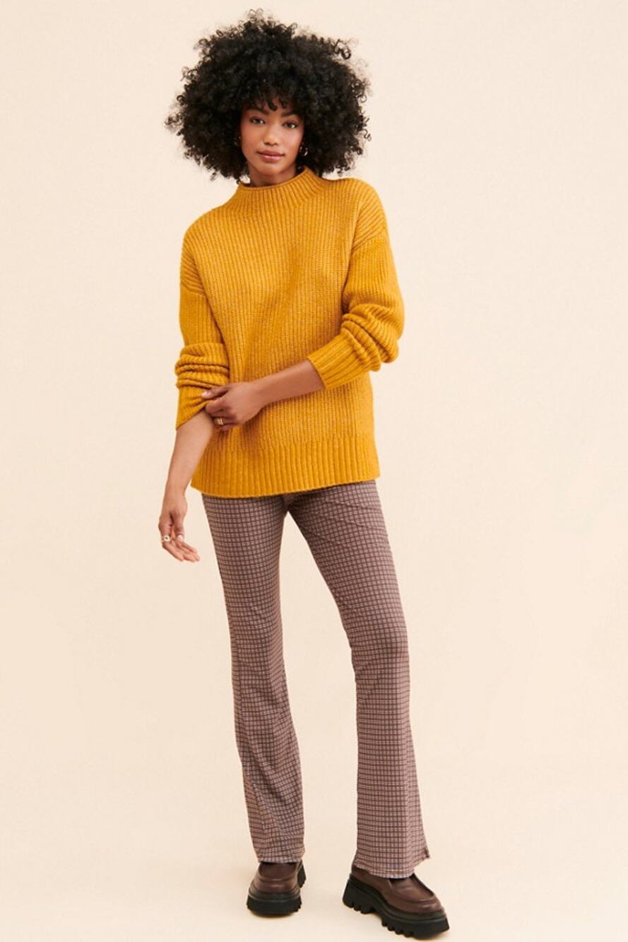 Varley Skyla Funnel Neck Yellow Sweater L